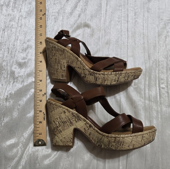 Leather Strappy Wedge Sandals By BOC Size 8 EUC!! - Picture 4 of 6